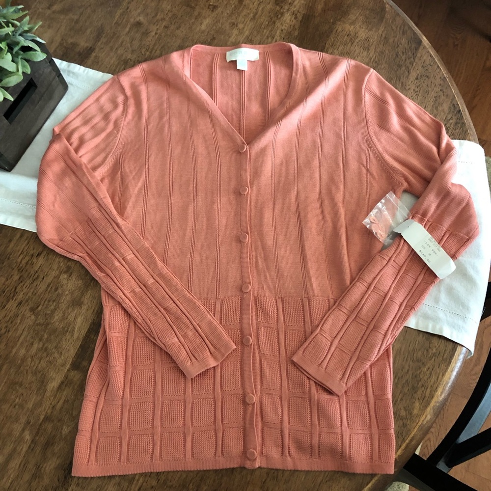 Cardigan Silk Dusty Rose Corbin Collection NWT